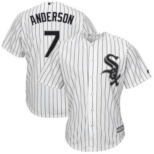 Tim Anderson Chicago White Sox Majestic Home Cool Base Player Jersey White 2019