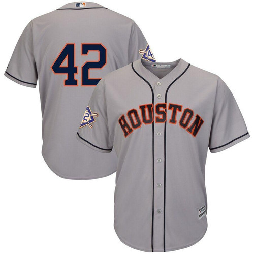 Houston Astros Majestic 2019 Jackie Robinson Day Official Cool Base Jersey Gray 2019