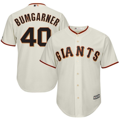 Madison Bumgarner San Francisco Giants Majestic Cool Base Player Jersey Cream 2019