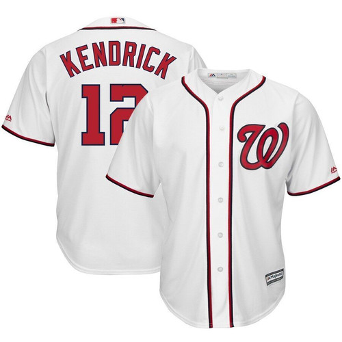 Howie Kendrick Washington Nationals Majestic Home Cool Base Player Jersey White 2019