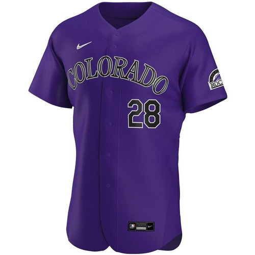 Colorado Rockies Nolan Arenado #28 2020 Mlb Purple Jersey