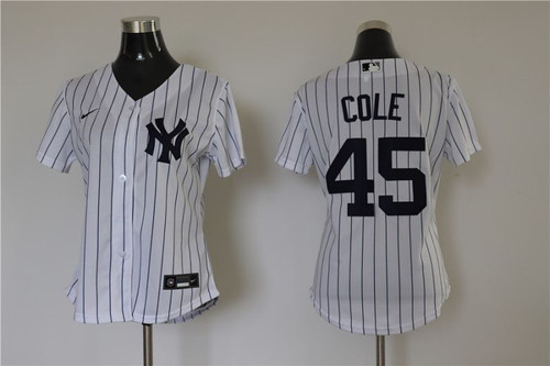 New York Yankees Gerrit Cole #45 2020 Mlb White Jersey