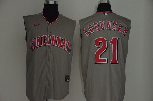 Cincinnati Reds Michael Lorenzen #21 2020 Mlb Grey Jersey