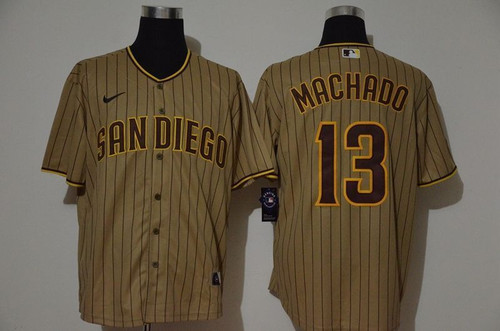 San Diego Padres Manny Machado #13 Mlb 2020 Light Brown Jersey