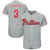 MenS Majestic Bryce Harper Gray Philadelphia Phillies Away Flex Base  Collection Player Jersey