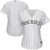 Colorado Rockies Majestic Womens Home Cool Base Team Jersey White/Purple 2021