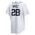 Men's Detroit Tigers Javier Baez Nike White Home Replica Player Jersey
