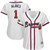 Ozzie Albies Atlanta Braves Majestic Womens 2019 Postseason Official Cool Base Player Jersey White