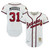 Men'S Atlanta Braves Greg Maddux Mitchell & Ness White Throwback Baseball Jersey Mlb Baseball Jersey1121