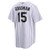 Men's Colorado Rockies Hunter Goodman Nike White Home Replica Jersey