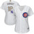 Chicago Cubs Ben Zobrist #18 White Stripes 2016 Cubs Championship Gold Edition Women Jersey