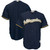 MenS Milwaukee Brewers Majestic Navy Alternate Official Team Baseball Jersey Mlb Baseball Jersey1318