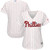 WomenS Majestic White/Scarlet Philadelphia Phillies Official Cool Base Jersey