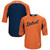 MenS Majestic Orange/Navy Detroit Tigers  Collection On-Field 3/4-Sleeve Batting Practice Jersey