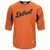 MenS Majestic Orange/Navy Detroit Tigers  Collection On-Field 3/4-Sleeve Batting Practice Jersey