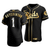 Men'S Cincinnati Reds Fred Hutchinson #1 Golden Edition Black  Jersey
