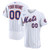 Men's New York Mets Nike White Home  Custom Jersey