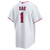 Men's Los Angeles Angels  Nike White #1 Dad Home Replica Jersey