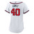 Women's Atlanta Braves Reynaldo Lopez Nike White Home Replica Jersey