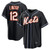 Men's New York Mets Francisco Lindor Nike Fashion Replica Black Out Jersey