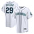 Men's Seattle Mariners Cal Raleigh Nike White Home Stadium 50th Season Patch Jersey