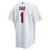Men's St. Louis Cardinals  Nike White #1 Dad Home Replica Jersey