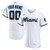 Men's Miami Marlins Nike White Home  Custom Jersey