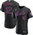 Men's New York Mets Francisco Lindor Nike Black Alternate  Sponsor Patch Jersey