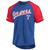 Texas Rangers Stitches Button-Down Raglan Replica Jersey - Royal