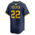 Men's Milwaukee Brewers Christian Yelich Nike Navy Alternate Limited Jersey
