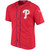 MenS Stitches Red Philadelphia Phillies Team Color Full-Button Jersey
