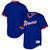 MenS Atlanta Braves Mitchell & Ness Royal Cooperstown Collection Mesh Wordmark V-Neck Baseball Jersey Mlb Baseball Jersey1112