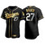 Trevor Bauer Los Angeles Dodgers 2021 Gold Program #27 Jersey Black Golden 