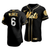 Men'S New York Mets Jeff Mcneil #6 Golden Edition Black  Jersey