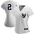 Womens New York Yankees Derek Jeter Nike Replica Replica White/Navy Home Replica Player Jersey