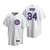 Mens Chicago Cubs #34 Kerry Wood Retired Player White Jersey Gift For Cubs Fans
