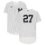 Giancarlo Stanton New York Yankees Fanatics  Game-Used #27 White Pinstripe Jersey vs. Oakland Athletics on June 29, 2022 - 1-3, HR, 3 RBI, R