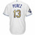 Salvador Perez Kansas City Royals Majestic World Series Champions Gold Program Cool Base Player Jersey - White