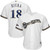 Keston Hiura Milwaukee Brewers Majestic 2021 Postseason Official Cool Base Player Jersey White