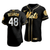 Men'S New York Mets Jacob Degrom #48 Golden Edition Black  Jersey