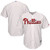 MenS Majestic White/Scarlet Philadelphia Phillies Home Official Cool Base Team Jersey