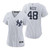 Womens New York Yankees #48 Anthony Rizzo 2020 White Jersey Gift For Yankees Fans