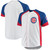 Men'S Chicago Cubs White/Royal Big & Tall Color Block Team Baseball Jersey Mlb Baseball Jersey712