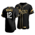 Men'S Tampa Bay Rays Wade Boggs #12 Gold Edition Black  Jersey
