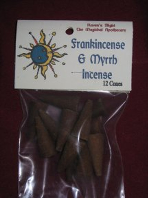 Frankincense & Myrrh 2" Cone Incense (6 large)