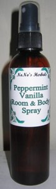 Peppermint & Vanilla Room & Body Spray 4 oz