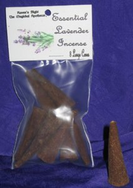 Essential Lavender Incense Cones (6 large)