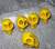 Skull Beads 1/2" Yellow  Howlite