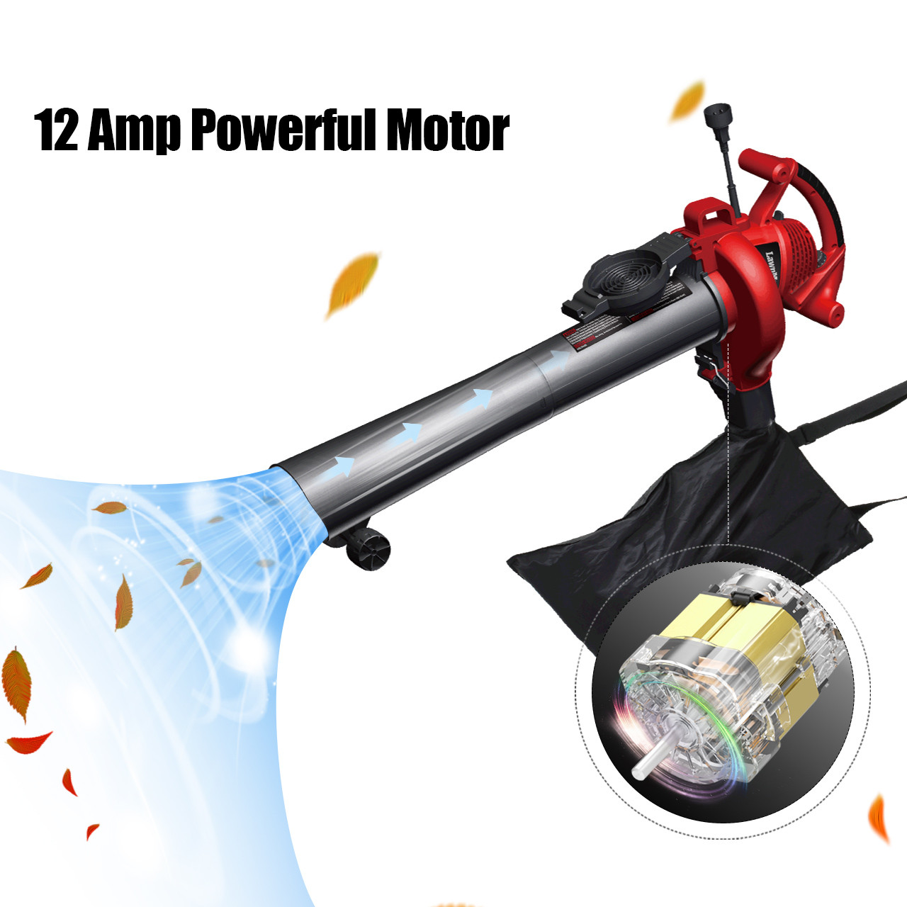 LawnMaster 3-in-1 Electric Blower Vacuum Mulcher