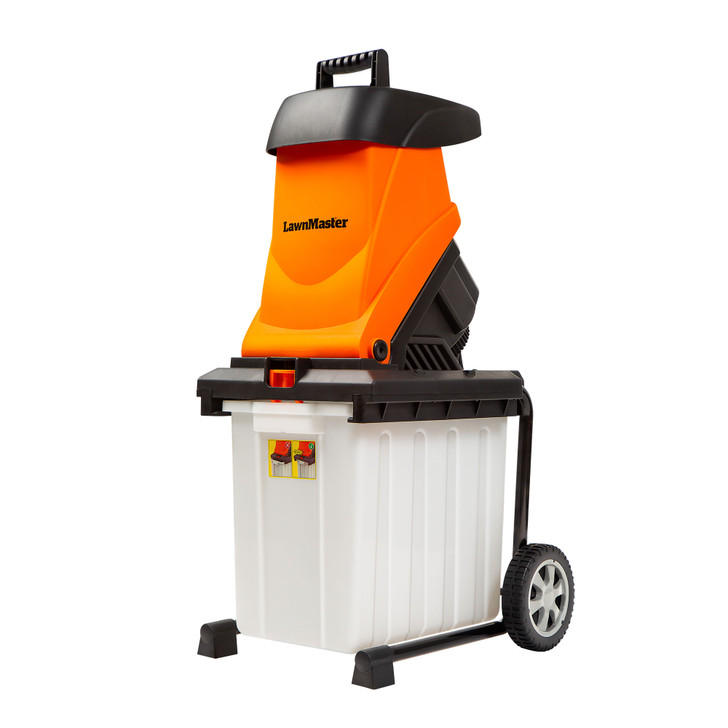 LawnMaster 15 Amp Electric Wood Chipper Shredder w/Collection Bin